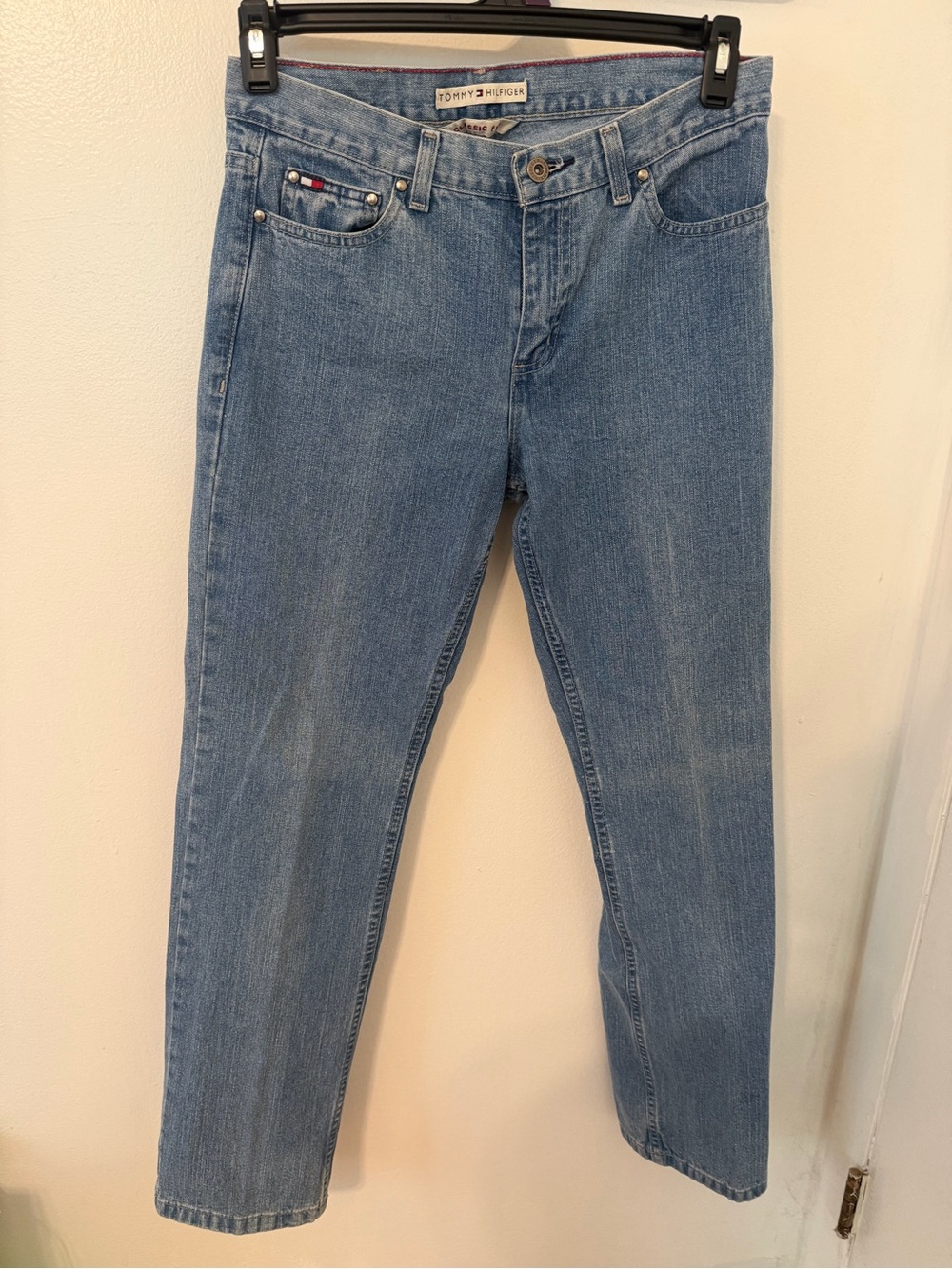 Tommy Hilfiger Light Blue Denim Jeans with Flag Accent